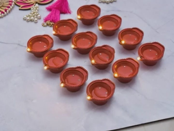 LED Light Water Sensor Diyas Plastic with, Ambient Lights, (Pack of 6/12/18/24)